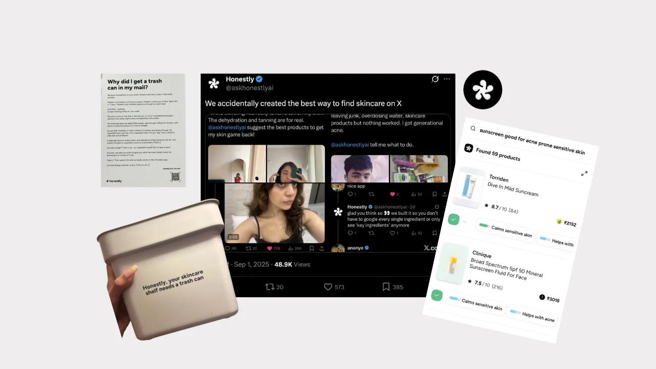 Launching Honestly (now shop.firi) on X.