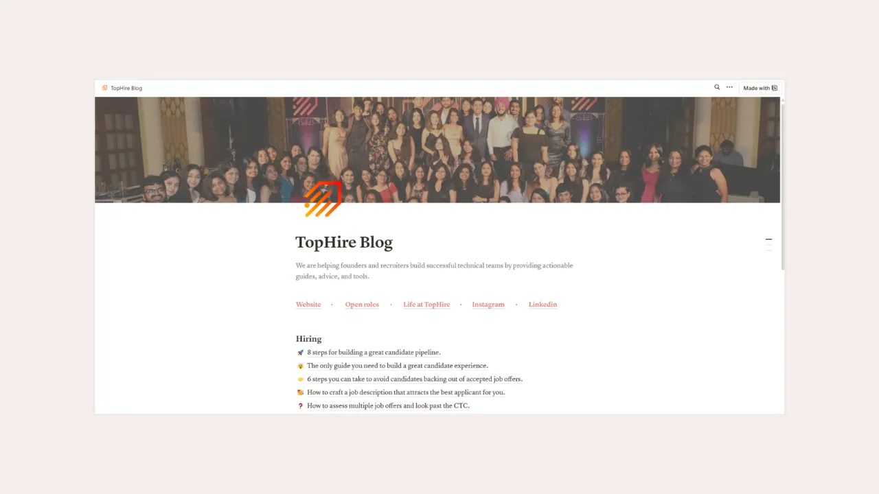 The TopHire Blog.