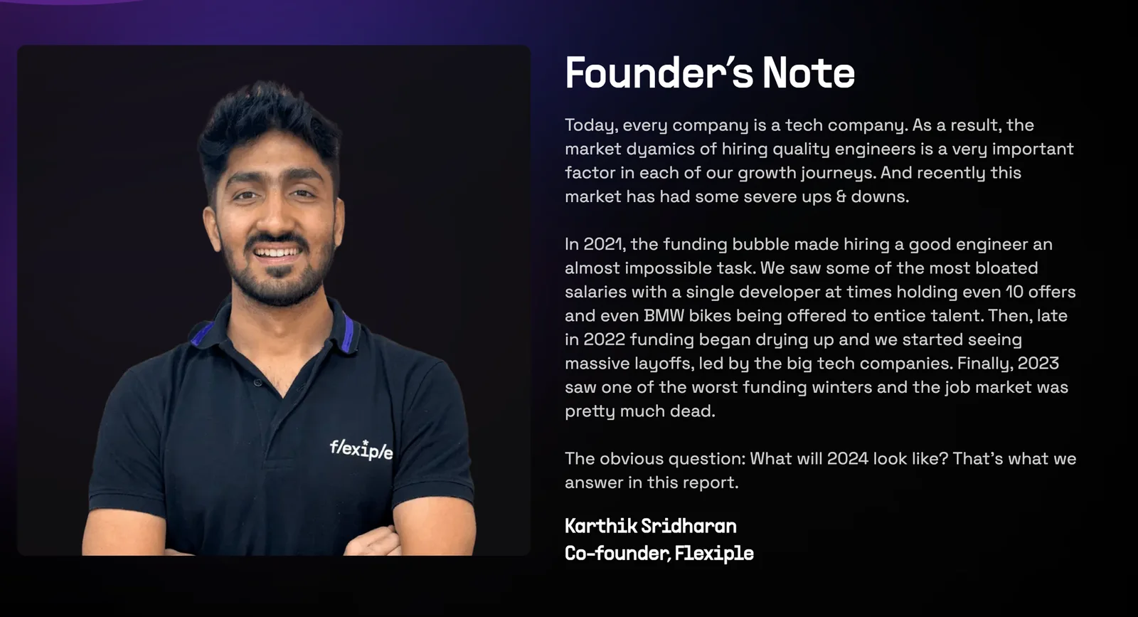 Founder's note