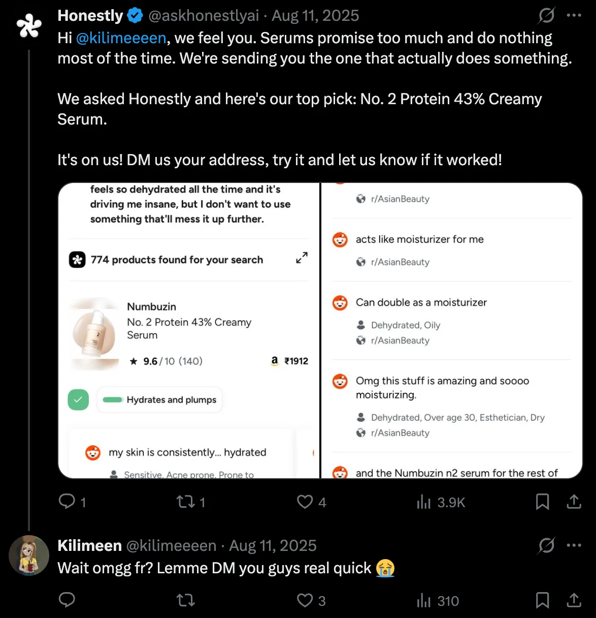Honestly replying with app recommendation
